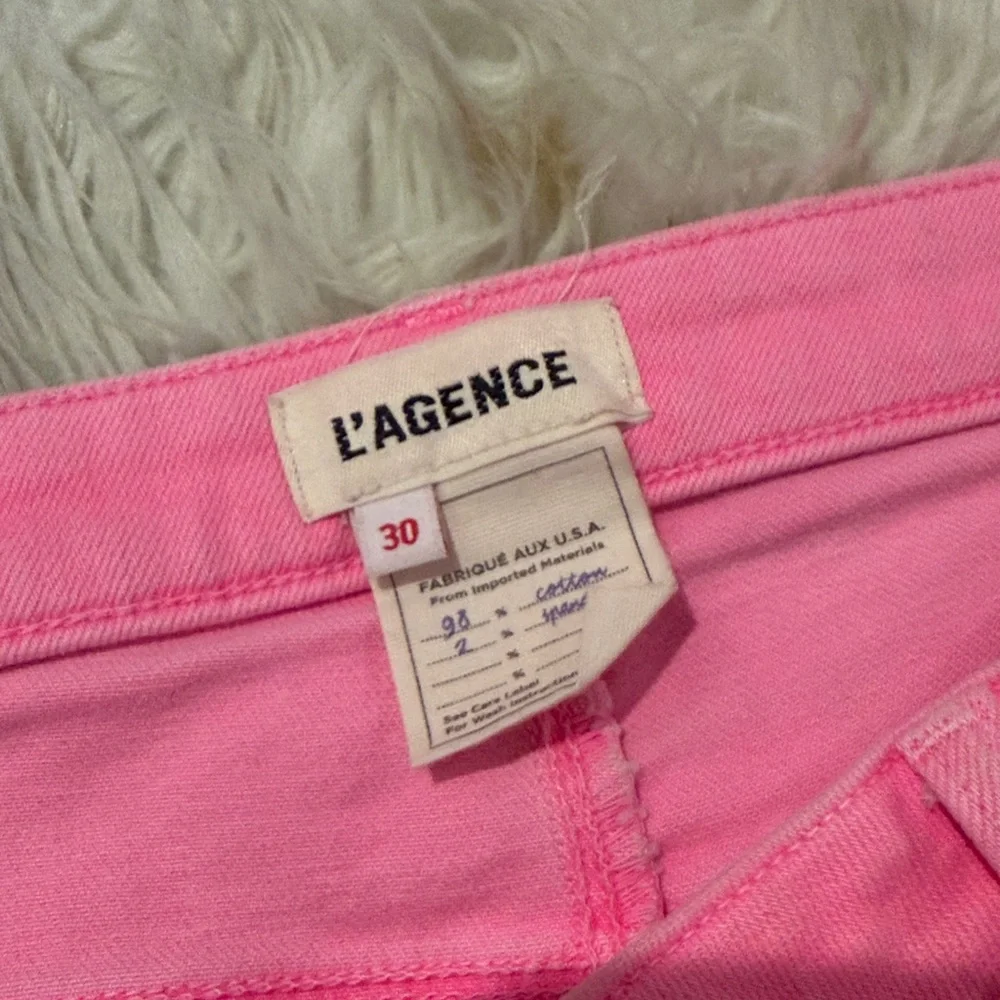 Neon wash L’Agence cut off denim shorts sz 30 - Picture 2 of 6